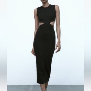 Zara Black Cut Out Dress